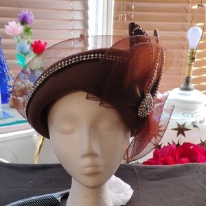 Elegant Brown Fascinator Hat